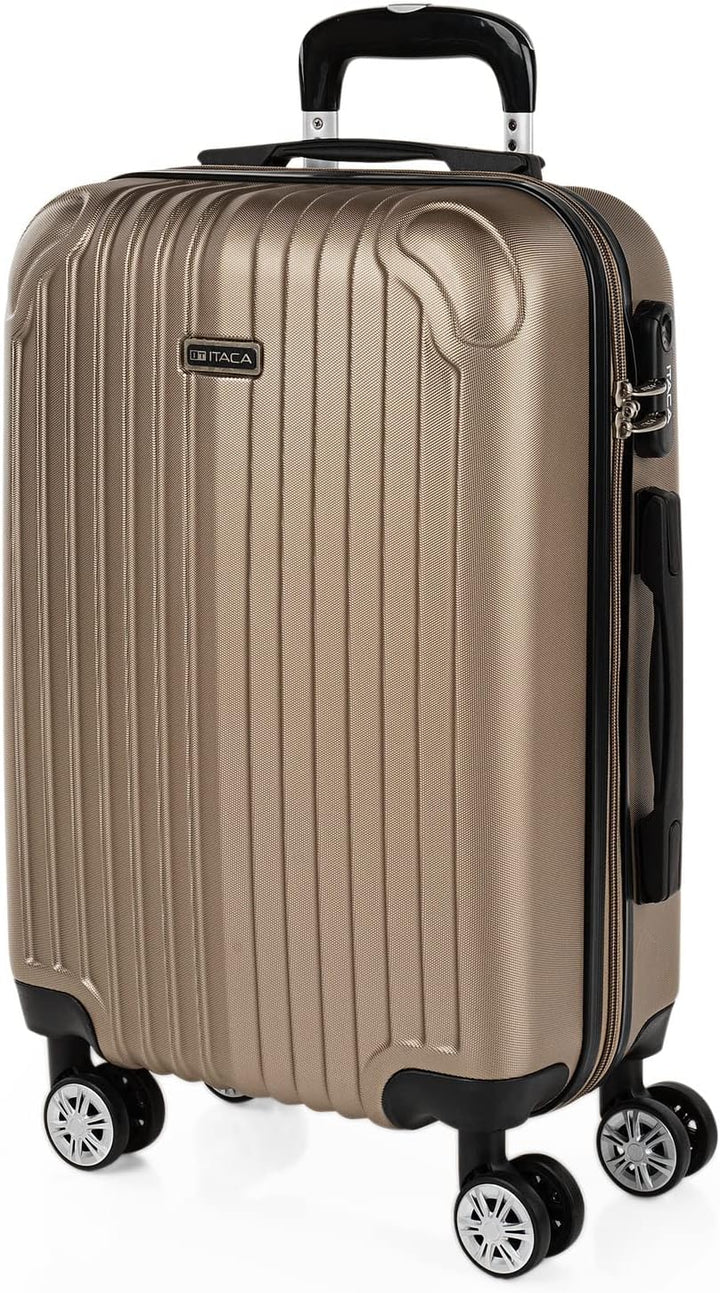 ITACA - Trolley Handgepäck Cabin Trolley Koffer Reisekoffer Hartschalenkoffer mit Zahlenschloss - Ka
