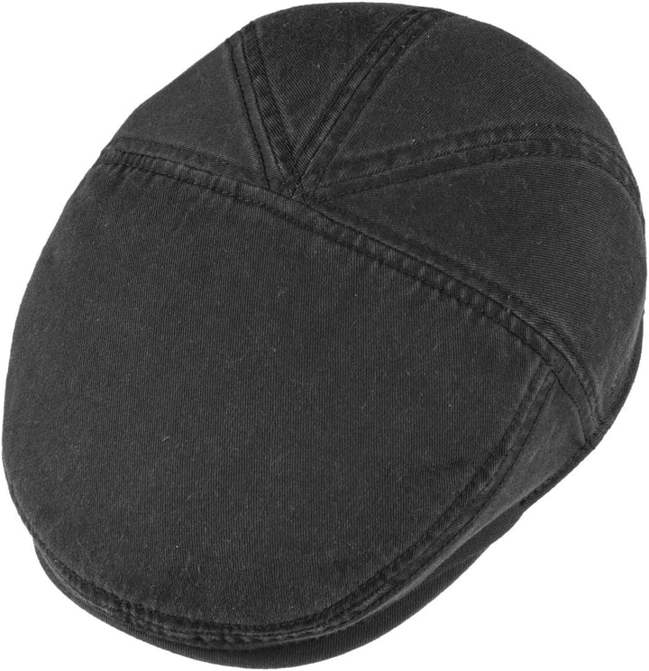 Stetson Paradise Cotton Schirmmütze Flat Cap UV-Schutz 40 Baumwolle Herren Sommer Winter S Schwarz,