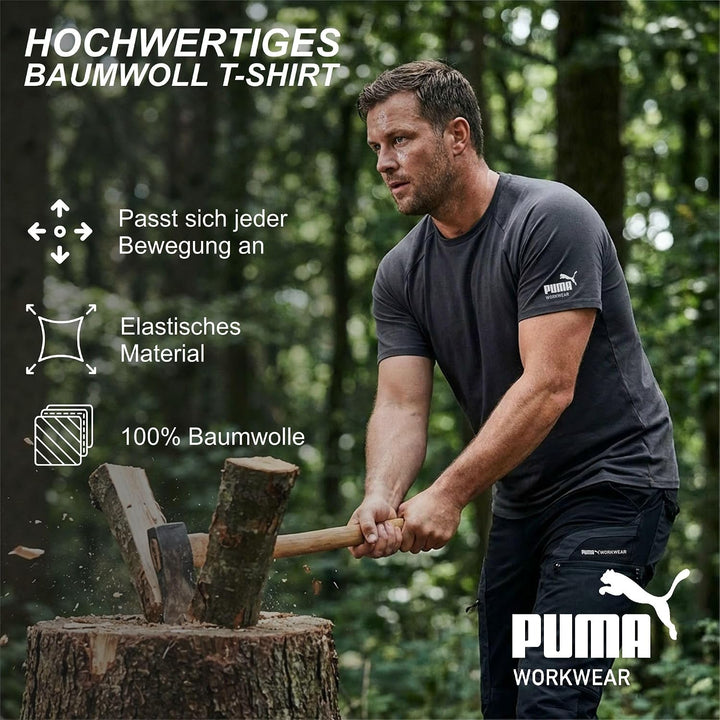 PUMA Workwear Herren Shirt aus 100% Baumwolle - Strapazierfähiges und atmungsaktives Gewebe - Bequem