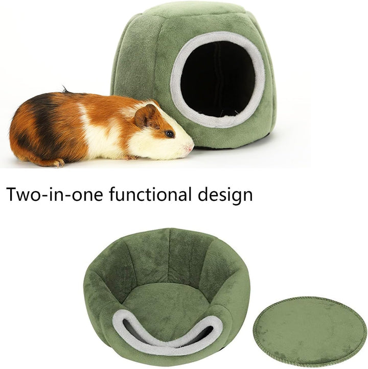 Hamster Haus Bett mit Aufhängeöse für Hamster, Chinchillas, Meerschweinchen & Kleintiere (Grün A), G