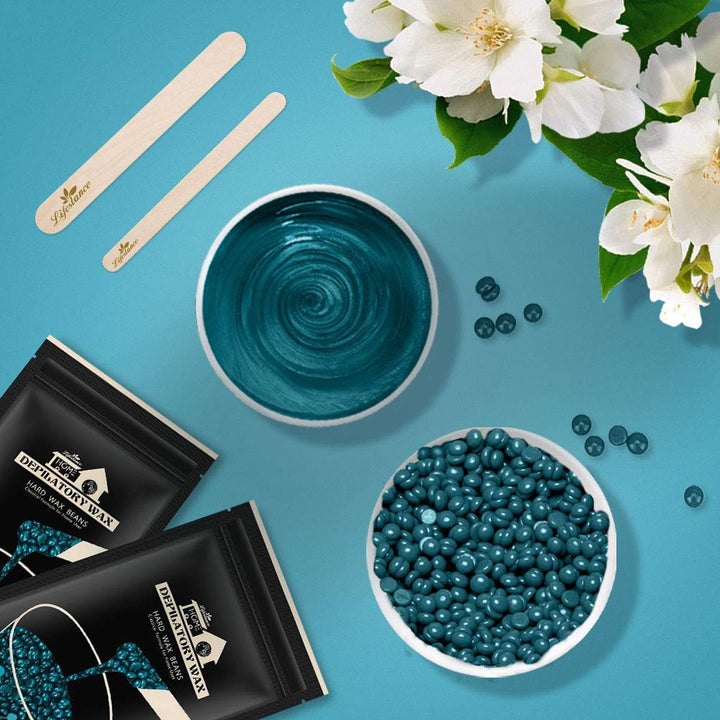Lifestance Waxing Set Professionell, Wachswärmer Wachs Haarentfernung | 400g Wax, 20 Wachsstäbchen,