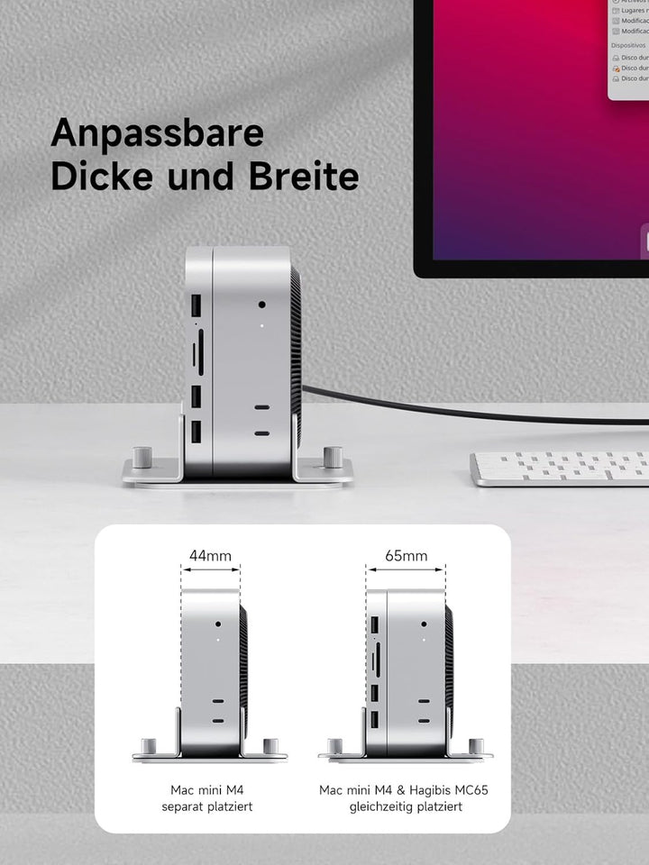 Hagibis Mac mini m4 Pro Stand | Aluminiumlegierung-Halterung Für Mac mini M4/M4 Pro 2024 – Kühlender