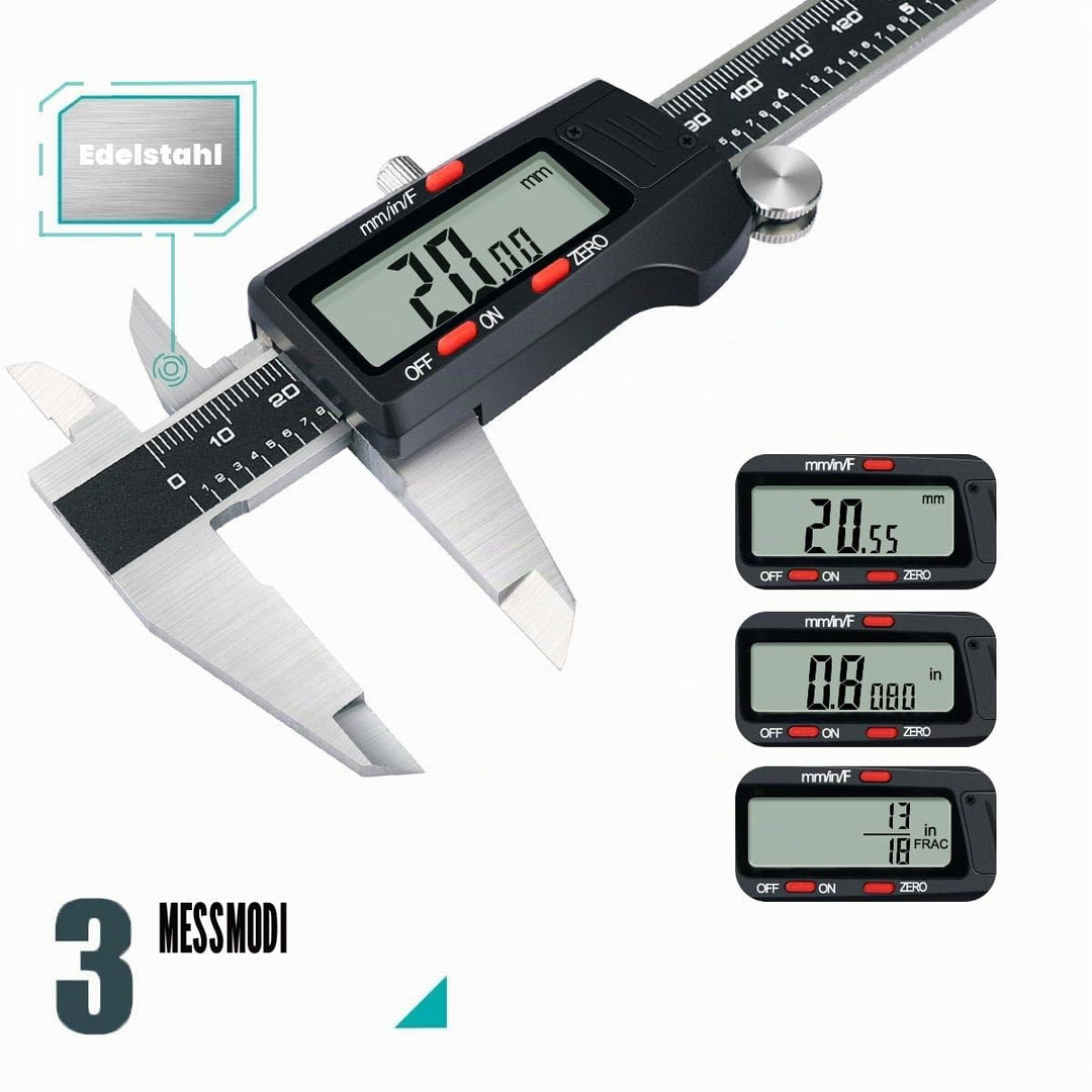 Kynup Messschieber Digital, 150mm / 6-Zoll Digitale Schieblehre Messgerät mit grossem LCD-Display fü
