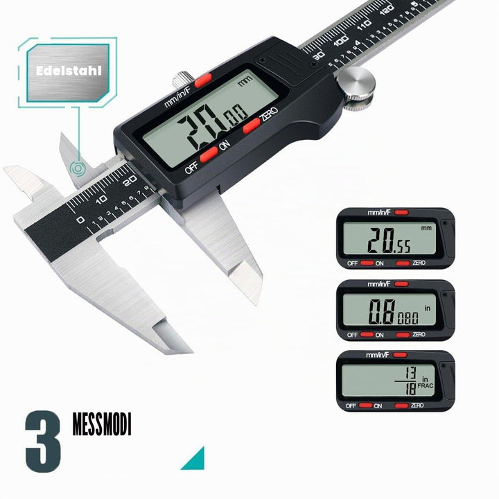 Kynup Messschieber Digital, 150mm / 6-Zoll Digitale Schieblehre Messgerät mit grossem LCD-Display fü