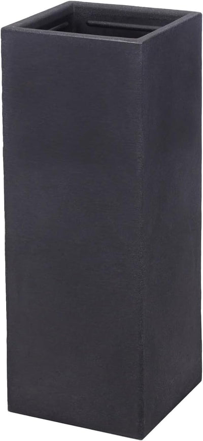 Spetebo XXL Kunststoff Pflanzkübel anthrazit 80 cm - Übertopf eckig - Blumenkübel Pflanzkasten Pflan