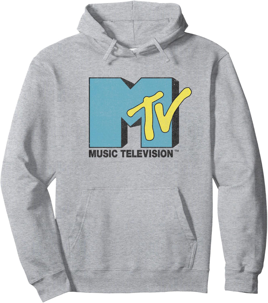 MTV Blue Yellow Logo Pullover Hoodie