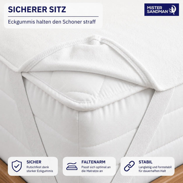 Mister Sandman Matratzenschoner 70x140 – wasserdichte Matratzenauflage – Inkontinenzunterlage – Masc