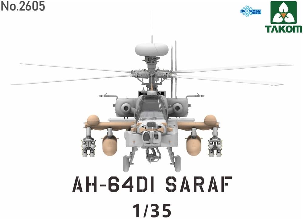 TAKOM 2605 AH-64DI SARAF Attack Helicopter amerikanischer Kampfhubschrauber Massstab 1:35 Modellbau