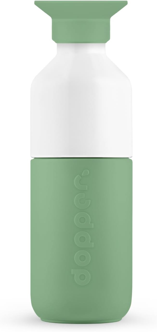 Dopper Steel Trinkflasche 350ml, 490ml, 800ml, 1.1L - Edelstahl Flasche - BPA freie Wasserflasche, 1