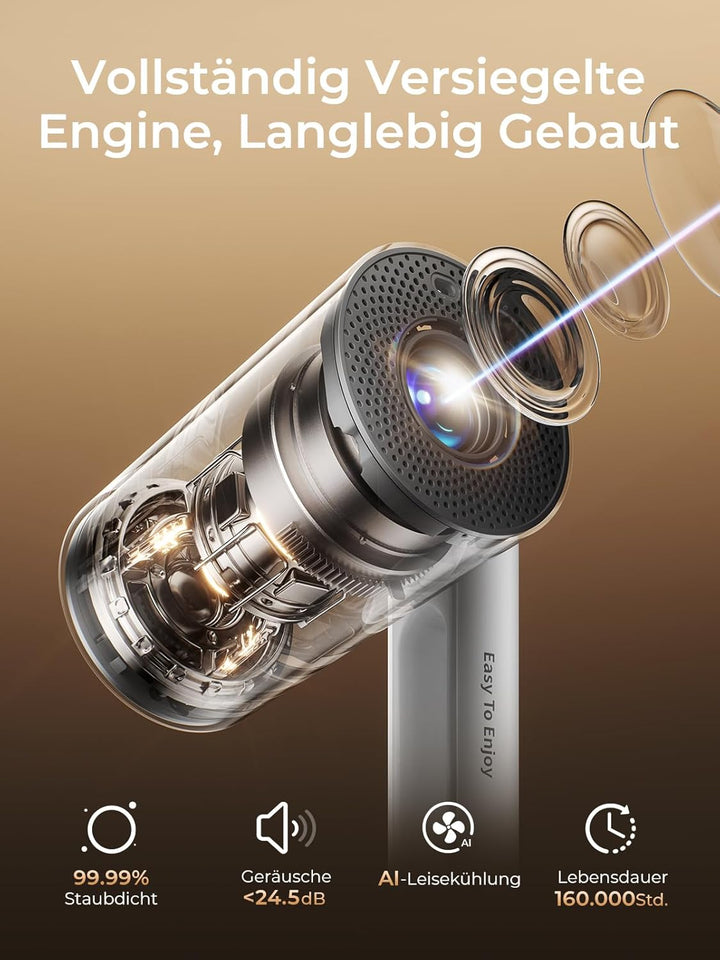 ETOE Starfish Mini Beamer, Android TV 11.0, Unterstützt 4K, Auto Keystone-Korrektur, 150 Zoll, Indiv