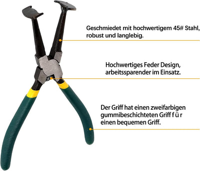 aleawol 15 tlg Kolbenring Spannband Satz, Kolbenringspannband Set mit 14 Spannbänder 62-140 mm und 1