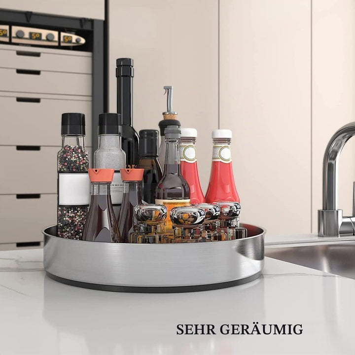 PIGPIGFLY Drehorganizer Küche,Drehscheibe Spice Rack Organizer Für Kabinett, 360 Grad Rotierender Vo