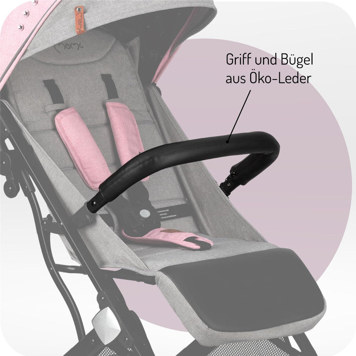 MoMi ESTELLE DAKAR Kinderwagen ab 6. Monat (bis 22 kg), klappbarer Buggy mit 5-Punkt-Sicherheitsgurt
