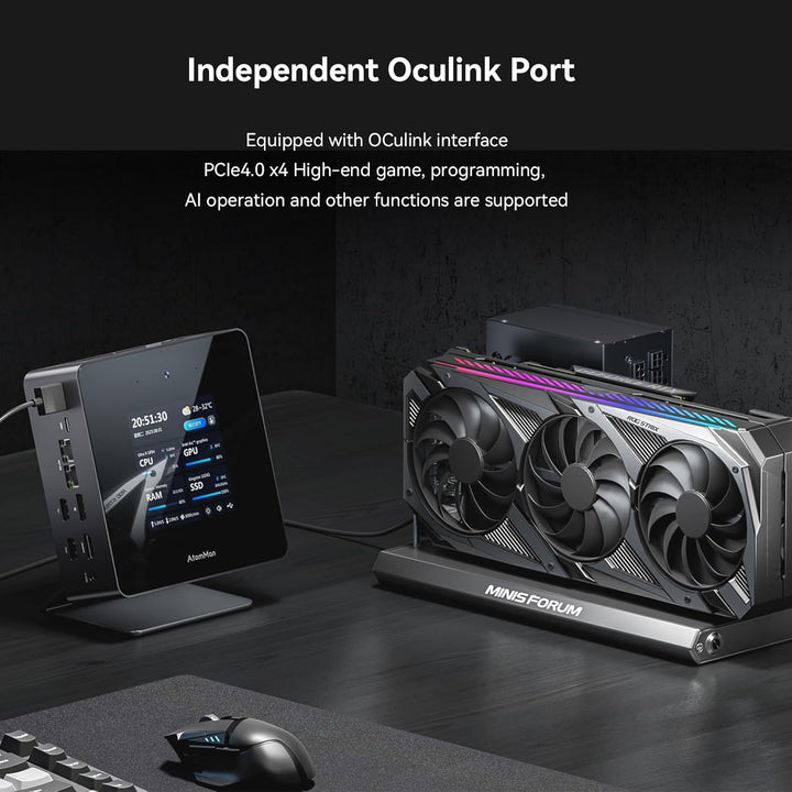 AtomMan X7 Ti Mini-PC Intel Core Ultra 9 185H Prozessor, 32 GB DDR5 1 TB SSD, 1080P Kamera/RJ45 5 Gb