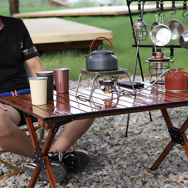 Outdoor Camping Grill, Edelstahl Holzkohlegrill Reisegrill, Tragbarer Campinggrill, Mini Edelstahl K