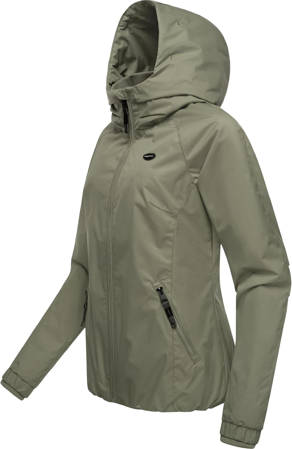 Ragwear Damen wasserdichte Übergangsjacke leichte Jacke kurz mit Kapuze Dizzie Intl XS-6XL S Olive02