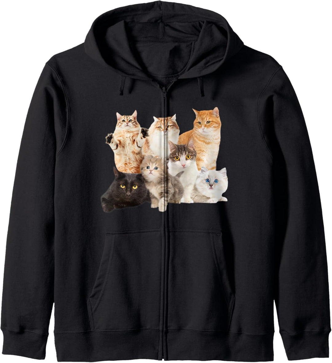 Katzen Crazy Cat Lady Kostüm Süss Karneval Fasching Party Kapuzenjacke