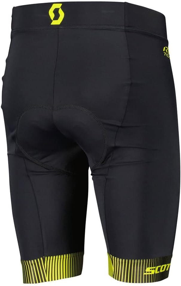 SCOTT RC Team ++ Fahrrad Hose kurz schwarz/weiss 2024 XXL Black/Sulphur Yellow, XXL Black/Sulphur Ye