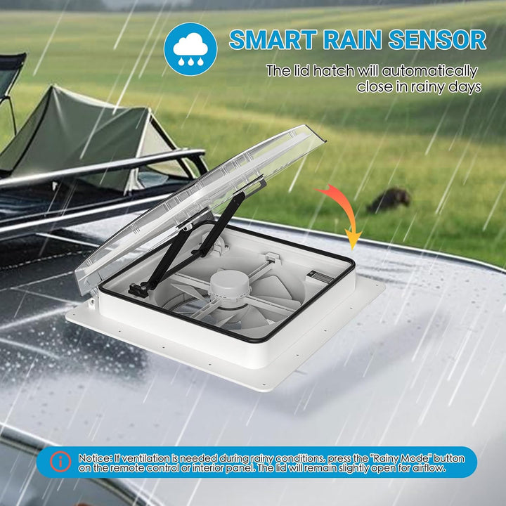 2012 Voice-Activated Max Air Belüftung für Wohnmobil Dachventilator Dachlüfter Reversibler Abluftven