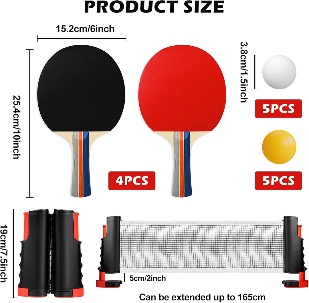 Tischtennis Set, 40 * 30 * 6.5cm Tischtennisschläger Set, Tischtennisschläger Set Profi, Profi Tisch