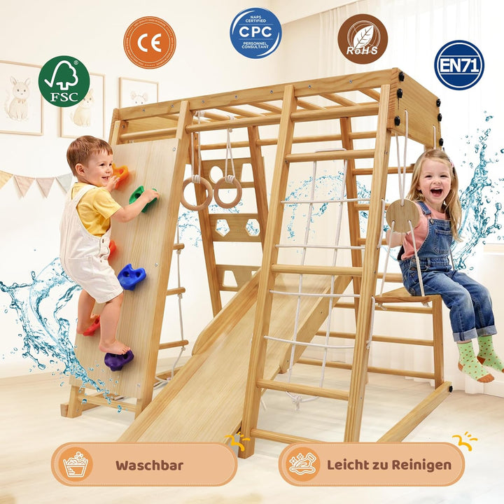 Maxi Klettergerüst für Drinnen & Draussen, Wasserfestes und Schmutzabweisendes Grosses Spielplatz, 1