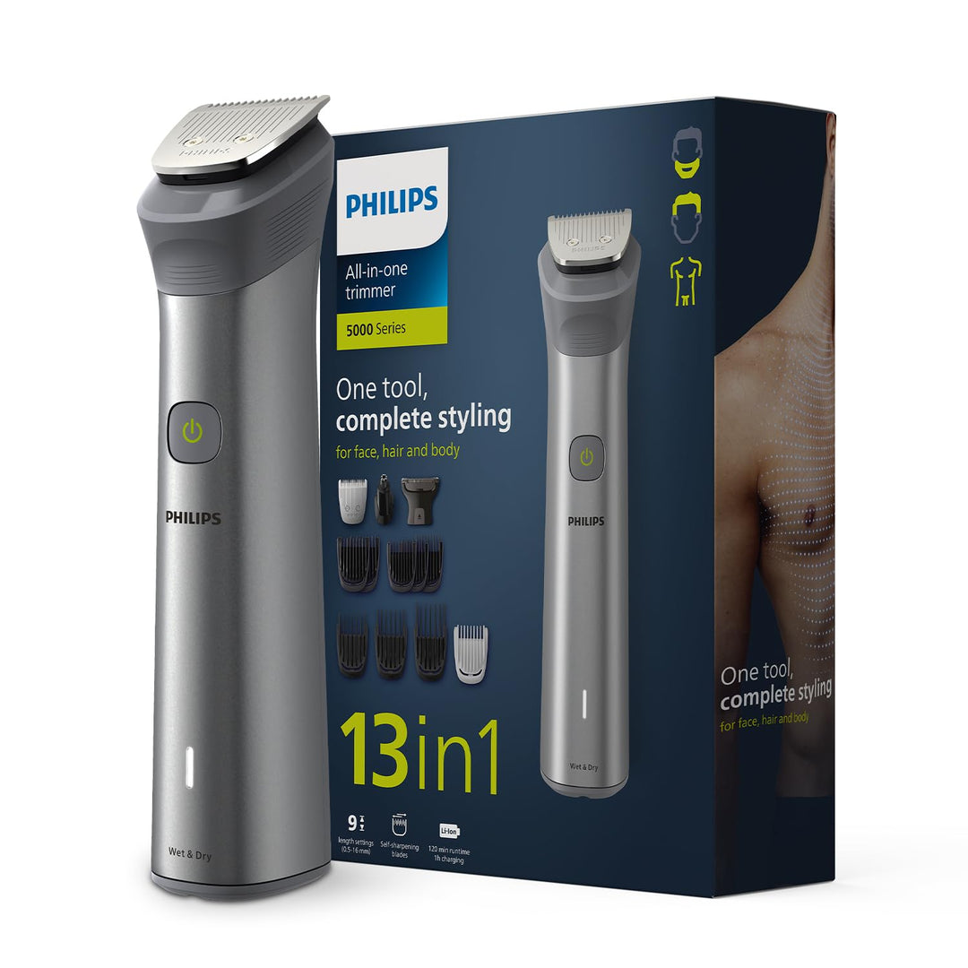 Philips MG5930/65 All-in-One-Trimmer, wiederaufladbar, kabellos, für Gesicht, Kopf und Körper für Mä