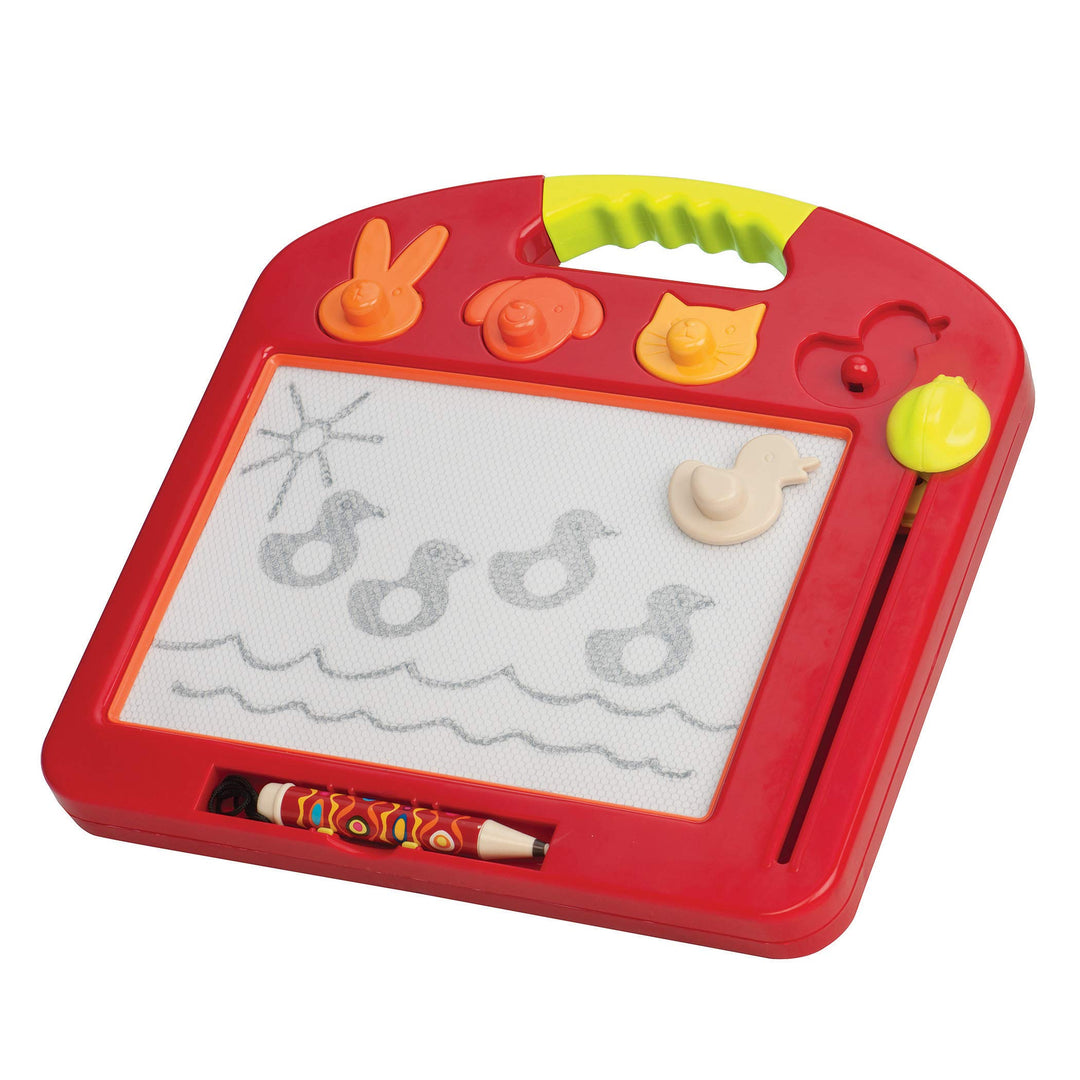 B. toys - Toulouse-LapTrec - Magnetische Zeichentafel - 4 Tierstempel - Tragbarer Skizzenzeichner -