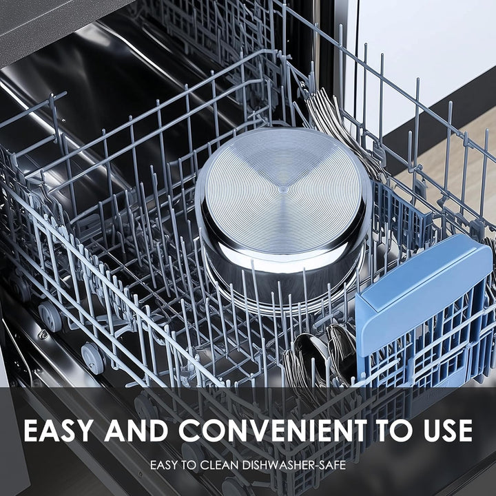 Linkidea Reiskocher Innentopf Ersatz, 304 Edelstahl Schnellkochtopf Topf, Multi-Cooker Ersatz Innens