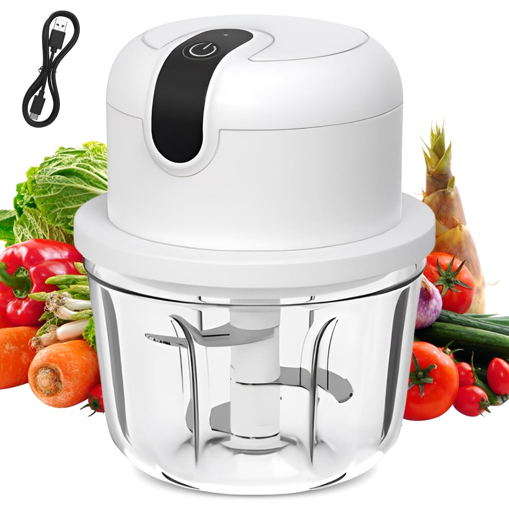Elektrischer Küchenzerkleinerer,Zwiebelzerkleinerer elektrisch 350 ml,Zerkleinerer Küche Elektrisch,