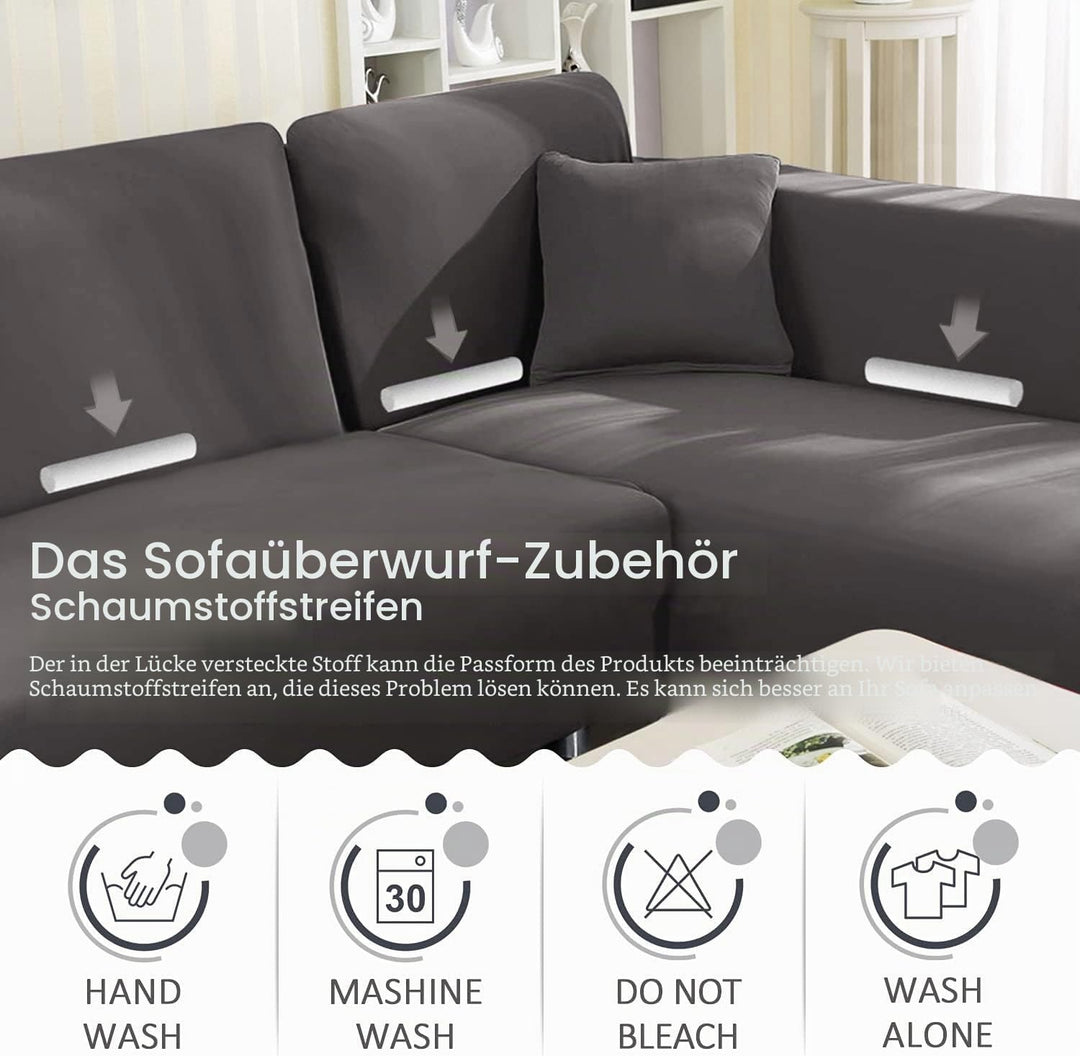 ShowyLive Sofa Überzug Couch Überzug 2er Set für Ecksofa L-Form Sofabezug 3 Sitzer+4 Sitzer, mit 2 S