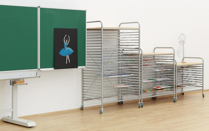 Betzold - Papier-Trocknungswagen Mobil Trockengestell Trockenständer Bilder trocknen klein - 10 Gitt