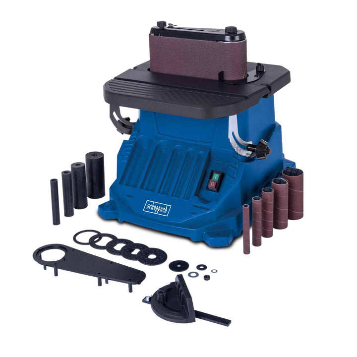 Scheppach oszillierender Spindelschleifer OSM600 | Leistung 450 Watt | Alu-Tischneigbar bis 45° | Os