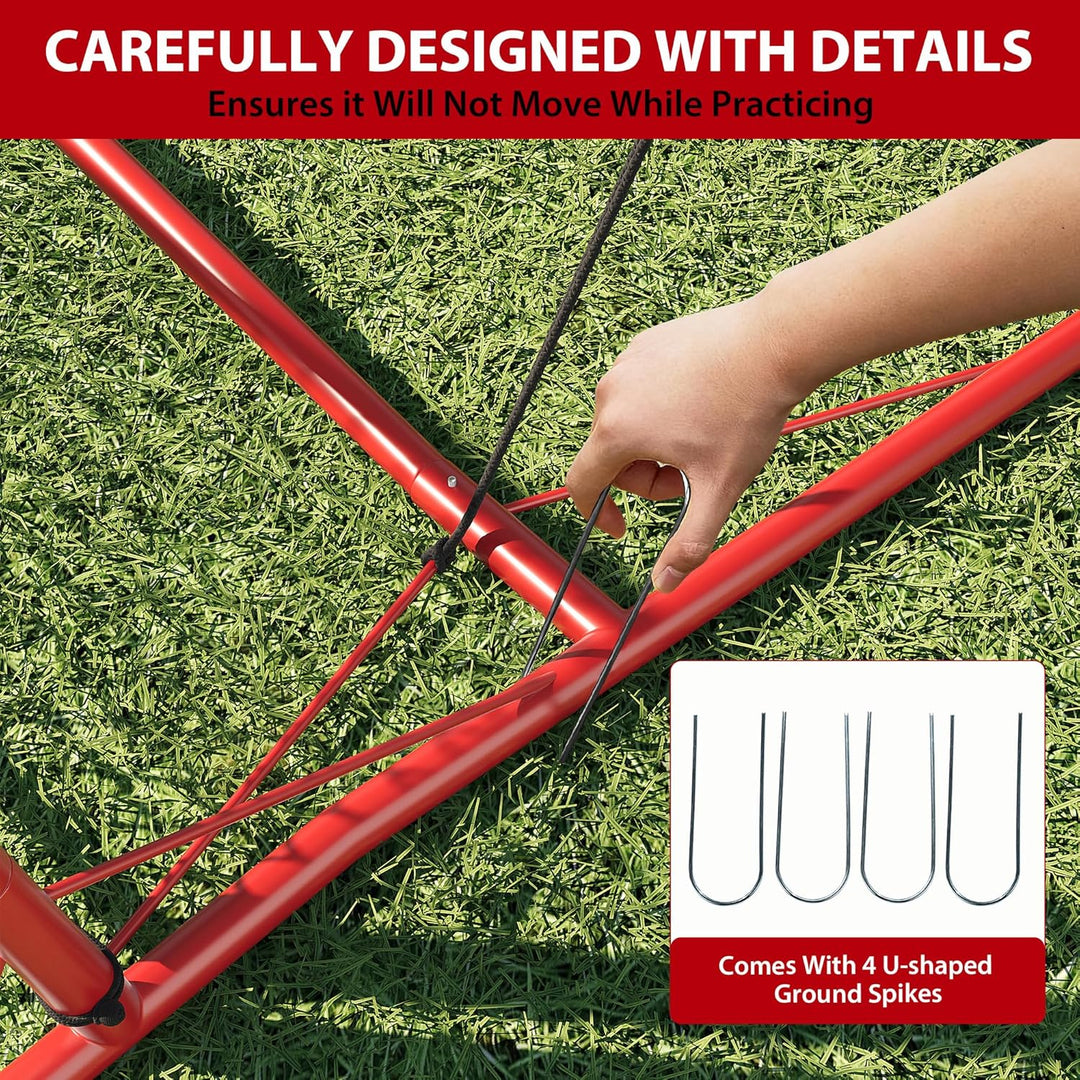 Soccer Rebounder, 2-in-1 Fussball-Rebounder-Netz, 1,8 x 1,8 m, Klein Und 1,8 m x 3,6 m, Grosses Rück