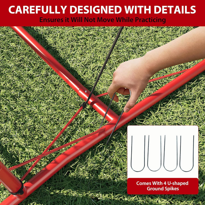 Soccer Rebounder, 2-in-1 Fussball-Rebounder-Netz, 1,8 x 1,8 m, Klein Und 1,8 m x 3,6 m, Grosses Rück