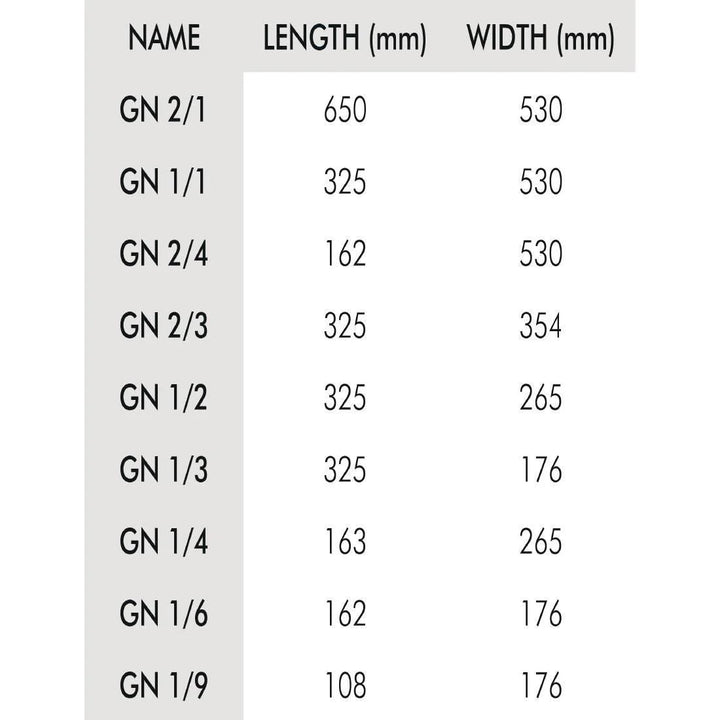 Vogue Gastronorm-Pfanne 1/1, Edelstahltablett, Tiefe: 65 mm, Fassungsvermögen: 9 Liter, Behälter für