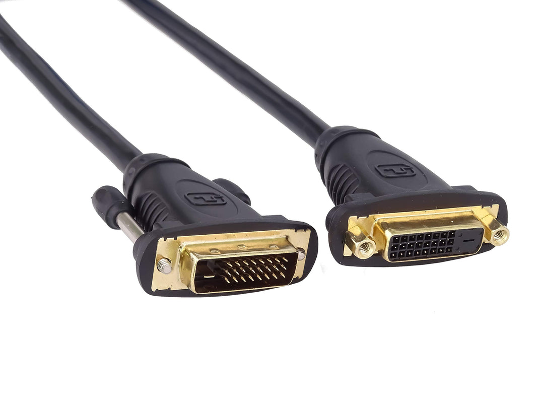 PremiumCord DVI Verlängerungskabel - 3m, Dual-Link, DVI-D (24 + 1) Buchse auf Stecker, Digital, Full