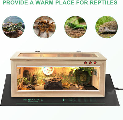 RIOGOO Heizmatte Wärmematte für Sämling Germination und Haustier,Wasserkultur-Samen-Reptil-Betriebsh