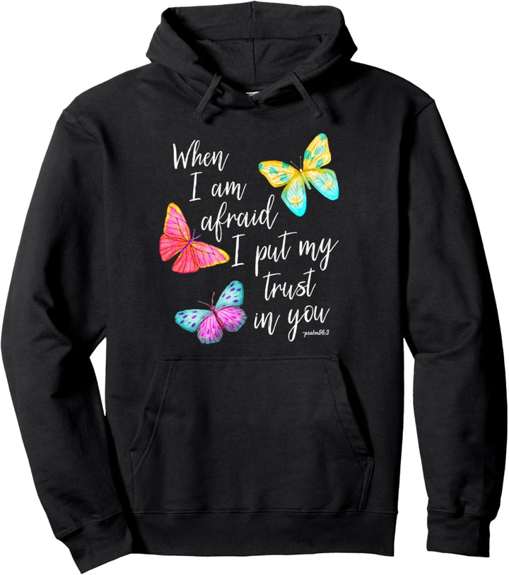 Bibelverse Christliche Schrift Aquarell Schmetterling Psalm Pullover Hoodie