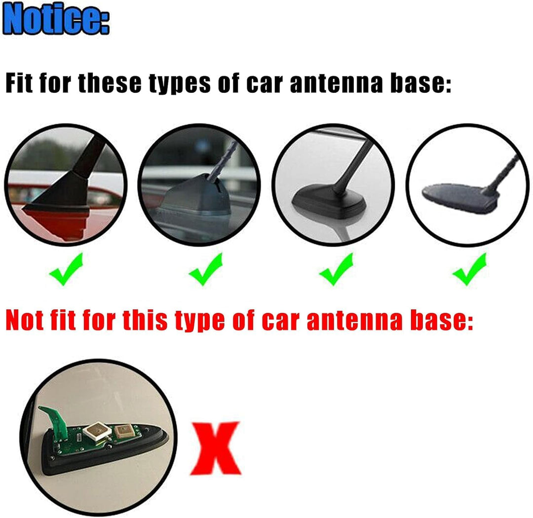 Possbay Haifischflossen-Antenne Auto Antenne AM FM Radio Signal Antenne Klebeband Basis Super Funkti