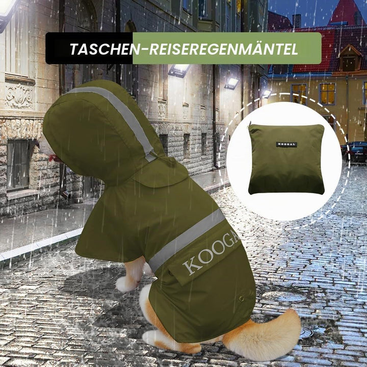 KOOGAL Grosse Hunde Regenjacken Mit Kapuze,Hunde Regenmantel,Mit Reflektierenden Sicherheitsstreifen