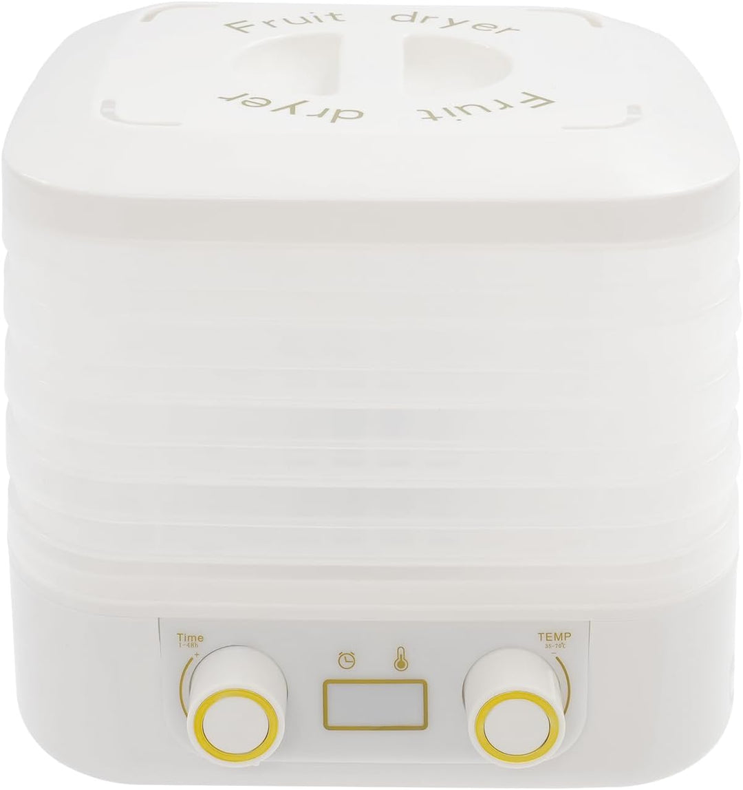 160 W Küchenminis Dörrautomat Dörrgerät mit 5 Tabletts & 5x Versiegelte Frischhaltebeutel,LED-Anzeig