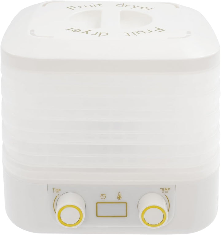 160 W Küchenminis Dörrautomat Dörrgerät mit 5 Tabletts & 5x Versiegelte Frischhaltebeutel,LED-Anzeig