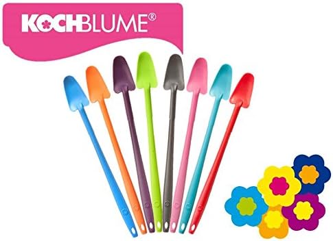 Kochblume Restelöffel L | Premium-Silikon &amp; BPA frei | Hitzebeständig | Spülmaschinenfest | Farbe: r