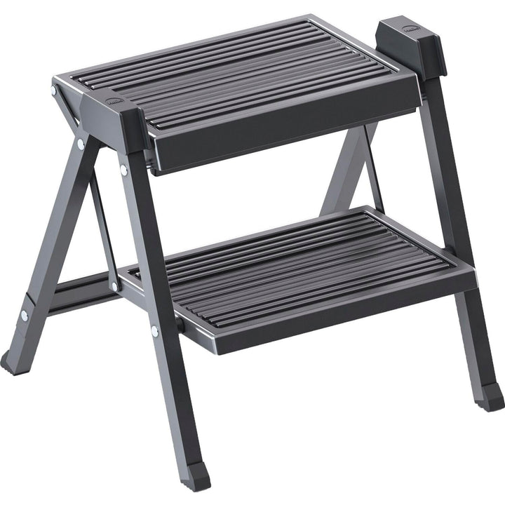 Hailo STEPFIX Leiter 4410001Trittleiter Tritt Klappleiter Schwarz 2stufig