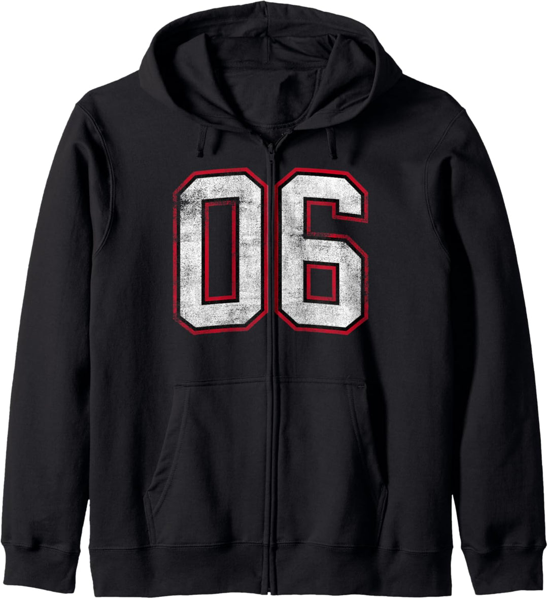 Number Six 6 Nummer Sechs 6 Kapuzenjacke