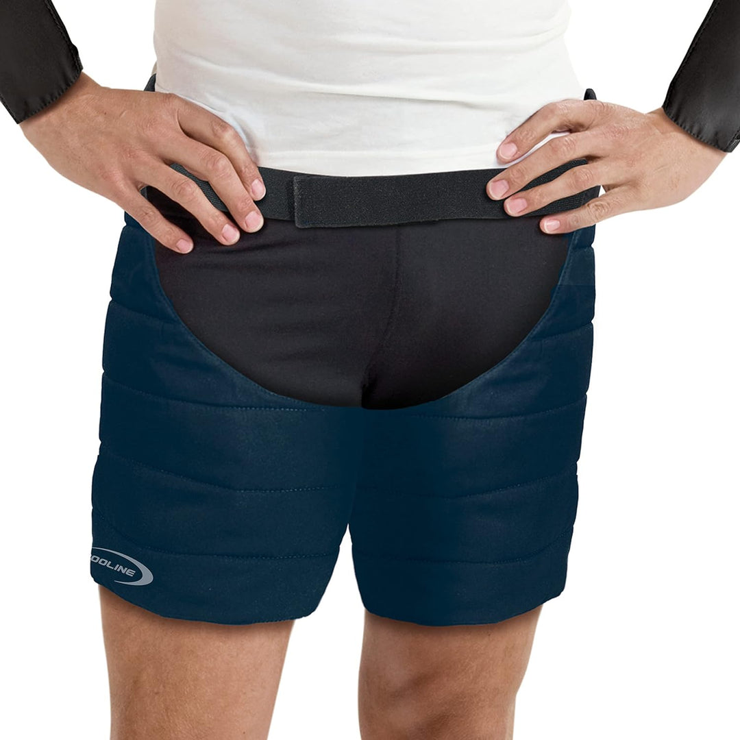 E.COOLINE Powercool SX3 Chaps (1 Paar mit Gürtel) | Oberschenkel kühlen mit Chaps | Beinkühlung für