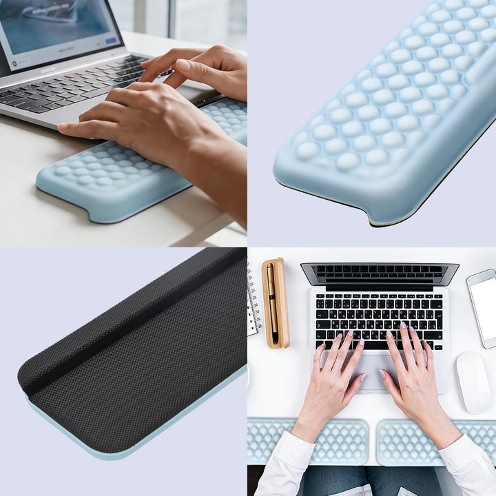 Handballenauflage Tastatur Handauflage - 2 Stück L-Förmige Memory-Schaum Handgelenkauflage, Rutschfe