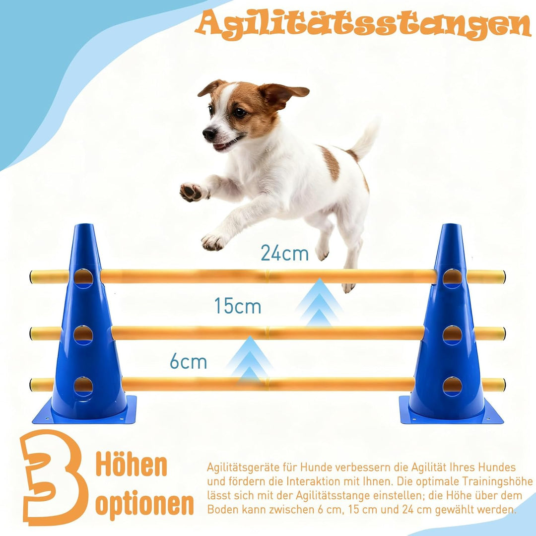 Agility Set Hunde Klein Cavaletti Hunde Steckhürdenset Kinder Agility Hürden Hindernisse für Pferde