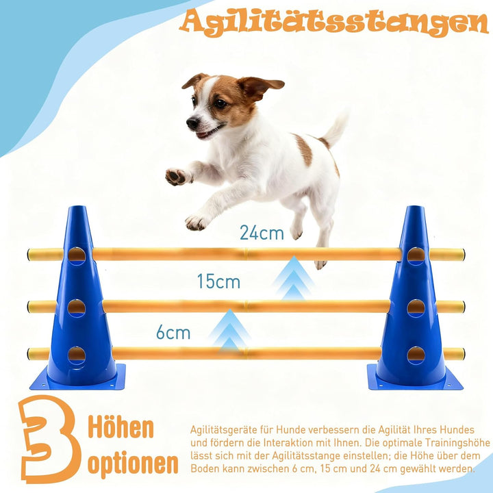 Agility Set Hunde Klein Cavaletti Hunde Steckhürdenset Kinder Agility Hürden Hindernisse für Pferde