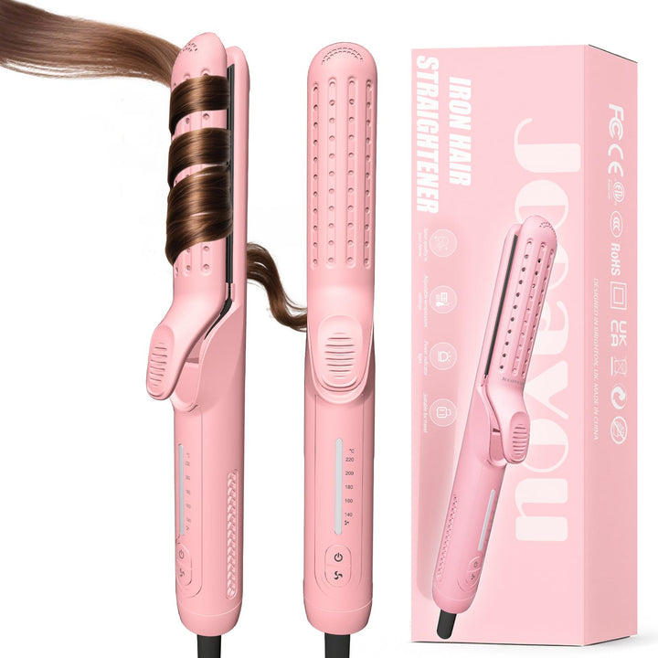 Air Lockenstab und Glätteisen 2-in-1, 360° Kaltluft-Welleneisen für Haare, Schnelle Locken, Ionen Cu